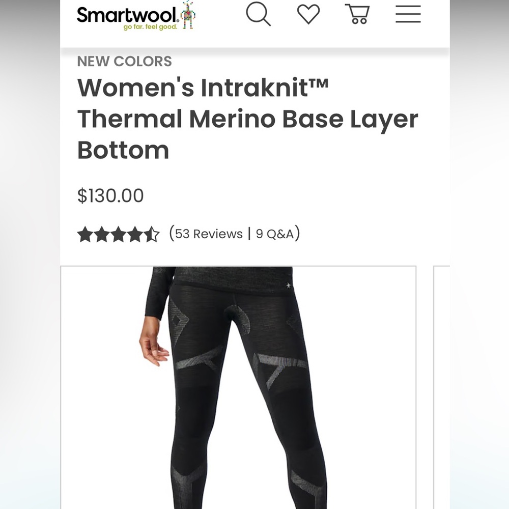Two pairs NWOT Smartwool wool leggings! Women's XL
